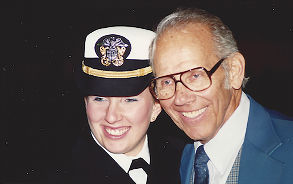 Faucheux with her grandpa